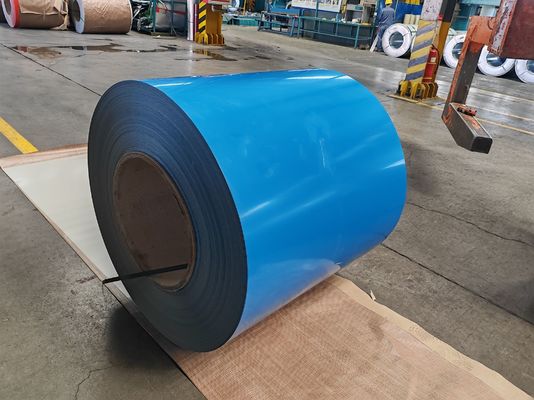 kaufen 1250 mm vorgefärbte Farbstahlspule mit PE / SMP / HDP / PVDF-Beschichtung und 10 ‰ 25 μm Topfarbe für Dach- und Panelanwendungen online manufacture