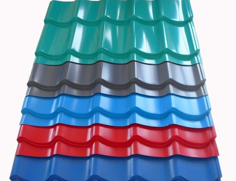 Farbbeschichtete Galvalume-Gewürbelstahldachbleche 50-180 g/m2 für Baustoffe