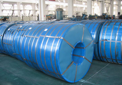 750 ∼ 1250 mm Zinkbeschichtet, warmgepolst, galvanisiert, Stahlspule mit Spangelfläche für Bau- und Industrieanlagen